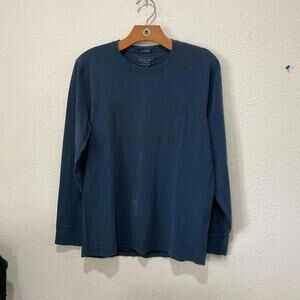 Abercrombie & Fitch Men's Garment Dyed Blue and Navy Shirt